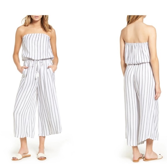 Mimi Chica Pants - Strapless Striped Jumpsuit